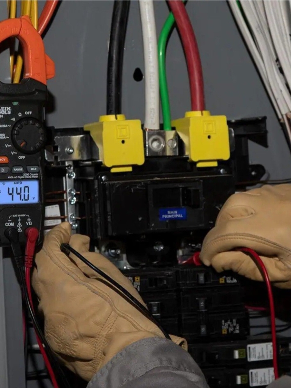 Klein Tools Orange and Black Digital Clamp Meter with Leads and Case - Picture 11 of 12